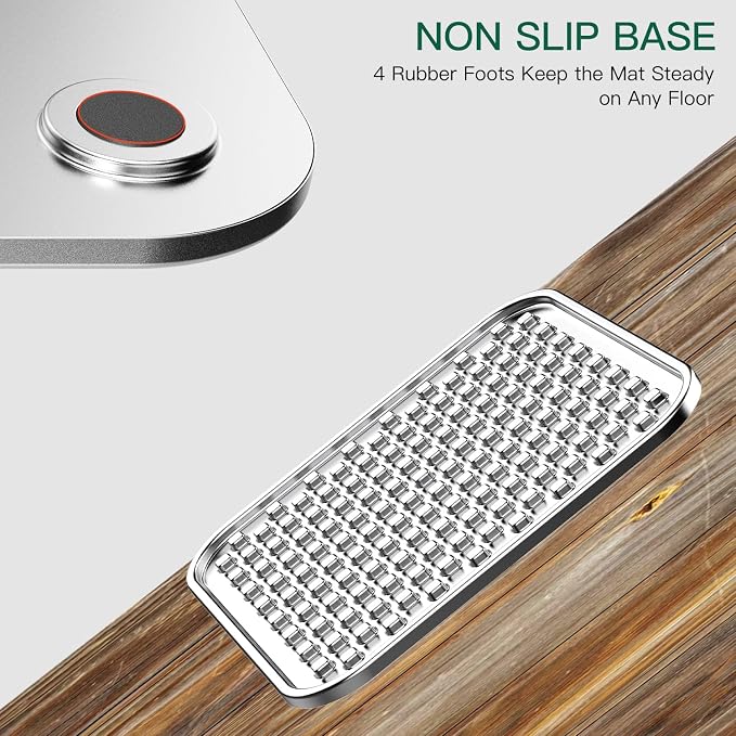 Lick Mat for Dogs & Cats, Double-Wall Stainless Steel, Large-2Pack | Chew-Proof, Anxiety Reducer, Whisker-Friendly for Cats, Non-Slip Heavy Duty Base, Raw Feeding Pad, Dishwasher Safe