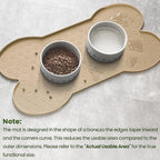 PWTAA Dog Food Mat Anti-Slip Silicone Dog Bowl Mat Thicker Pet Placemat Waterproof Cat Feeder Pad with Raised Edge Puppy Kitten Feeding Mats Suitable Small Medium-Sized Dogs Cats Eating Tray - 2PCS