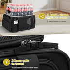 pidipiti 17x11x9.5 Soft-Sided pet Carrier,for Extra-Small Dog or Medium cat | top and 1 side Expandable,for Alaska Hawaiian Southwest Airline ,TSA Approved,with 2 pockets,zipper lock,leakproof