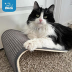 Best Pet Supplies Catify Cat Scratching Ramp - Gray | Heavy Duty Sisal, Non-Slip, Durable, Furniture Protector, Floor Carpet Scratcher, For Kittens and Cats