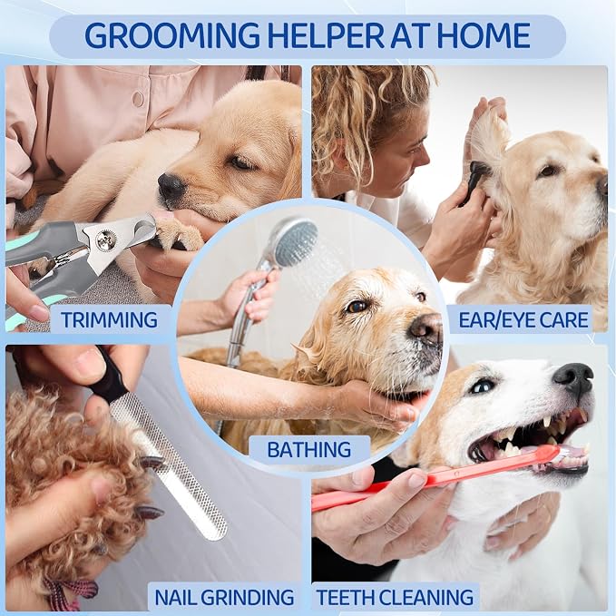 Dog Grooming Hammock for Large & Giant Dogs, Pet Grooming Sling with Nail Clippers, Trimmers & Scissors – Comfortable & Safe Grooming Harness for Stress-Free Nail Trimming for XXXL Dogs