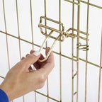 MidWest Homes for Pets Folding Metal Dog Exercise Pen, Indoor/Outdoor Playpen with Door, 16 Sq Feet of Play Space, 42-Inches Tall, Gold Zinc