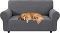 XINEAGE Stretch 2 Seater Slipcover, Non-Slip Pet Couch Cover,Light Gray | Washable Furniture Protector, Elastic Bottom, Dogs & Cats Friendly, Scratch-resistant, Fast Setup, High Elasticity