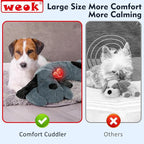 WEOK Puppy Heartbeat Toy for Separation Anxiety Relief, Heartbeat Stuffed Animal Anxiety Calming Behavioral Aid Plush Toy for Dogs Cats Pets