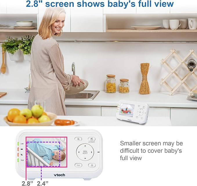 VTech VM3252 No WiFi Video Baby Monitor, 2.8" Screen