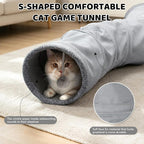 Cat Tunnels for Indoor Cats, 6-in-1 Collapsible Crinkle Play Tunnel | Interactive Roller Track Ball, Cat Enrichment Toy for Kittens Rabbits, Exercise Hide & Seek Tube for Indoor Outdoor Play
