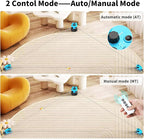 Interactive Cat Toys for Indoor Cats Chasing Running Hunt Instinct Exercise | Auto Smart DIY Multi-track Cat Feather Toy Treadmill with Mouse Sound，Cat Lure Course for Playful Cat Kitten Play(Cyan-blue)