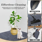 Tinideya 2 Pcs Corner Cat Litter Mat 29 Inch for Corner Machine Washable Litter Mat Ridged Design Fan Shaped Absorbent Cat Litter Rug for Box Less Waste Space(Gray)