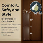 Dog Door Scratch Protector 2-Pack 6 x 17 Clear Anti-Scratch Door Guard for Dogs & Cats, Heavy Duty PVC Pet Door Shield, Custom Cut Claw Protection for Interior Exterior Doors Frames & Trim
