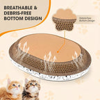 3Pack Extra Large Versatile Cardboard cat Scratcher & Lounger bed, High-Density cat Scratch Pads for Indoor Cats Grinding Claws, Ergonomical curved Cat Scratching Board, Couch Protector from Cat Claws