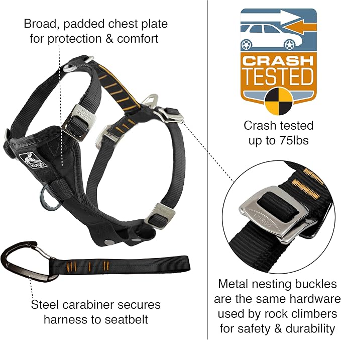 Kurgo Enhanced Strength Tru-Fit Smart Harness, Ink Blue, Extra Small