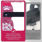 EXPAWLORER Anti Slip Dog Socks to Prevent Licking Paws, Dog Shoes for Hot Pavement, Dog Booties for Small Medium Large Senior Dogs, Traction Control Boots & Paw Protectors for Hardwood Floors Rose