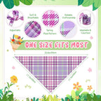 Pickmesh 150 Pcs Spring Plaid Dog Bandanas Bulk Spring Pet Scarf Bibs Adjustable Washable Pet Kerchief Seasonal Costume Accessories Holiday Grooming Supplies for Small to Large Cat Dog