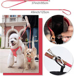Puppytie Dog Harness and Leash Set, Red Camellia, M (16.5-31 lbs) | Harness Small Size Dog, Dog Leash for Small Dogs, Soft Lightweight and Adjustable, Small Dog Harness for Daily Walks