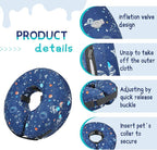 Supet Inflatable Dog Cone Collar Alternative After Surgery, Soft Donut Recovery E Collar for Neuter, Small Medium Large Dogs
