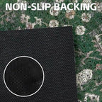 Cat Litter Mat Litter Trapping Mat, 40"x30" Waterproof Urine Proof Litter Box Mat Catcher Mat Non-Slip Washable for Kitty Kitten, Green