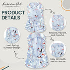 Parisian Pet Flamingo Dog Dress - Summer Clothes for Large Dogs Girl - Stylish Pet Dress - Comfortable Sleeveless Dog Outfits - Lightweight and Breathable Puppy Clothes - Dresses for Dogs