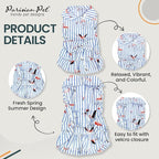 Parisian Pet Flamingo Dog Dress - Summer Clothes for Large Dogs Girl - Stylish Pet Dress - Comfortable Sleeveless Dog Outfits - Lightweight and Breathable Puppy Clothes - Dresses for Dogs