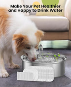 oneisall Replacement 8 Set Filters for PWF-002 7L Dog Water Fountain | Contain 8Sets Filter,Higher Adsorption Efficiency,Wide Compatibility,Dual Pump Protection, Lower Long-term Pet Expenses