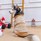 HOMIMP Dog Sweater Argyle Beige ML