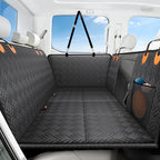 Dog Car Seat Cover for Back Seat, Hard Bottom Back Seat Extender for Dog | Back Seat Pet Cover for Dogs - Supports 400lbs, Waterproof Heavy Duty Scratch Resistant, Dog Hammock for Full-Size Trucks/SUV