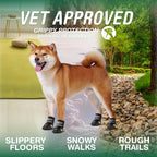 Dog Shoes for Medium Dogs, Large Dog Boots for Winter Snow, Hot Pavement, Dog Booties & Paw Protectors Black Size 5
