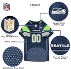 Pets First NFL Seattle Seahawks Dog Jersey, Size X-Small, Football Shirt Costume for Pet, Dog Sports T-Shirt, NFL Team Clothing for Cats, Licensed Pet Apparel Available in 7 Sizes and 32 Teams