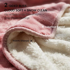 gogobunny Waterproof Bed Blanket, Reversible Sherpa Fleece Throw Blanket for Dog Puppy Cat, Furniture Cover Protects Bed Couch Sofa from Liquid Pee and Pet Fur (Pink, 50x60 inches)