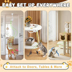 Automatic Interactive Cat Toy for Indoor Cats, Hanging Cat Toy | Door hanging design with 360° rotating motion, USB-C rechargeable and smart touch restart.