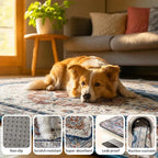 Washable Pee Pads for Dogs, Reusable Puppy Potty Training Pads, Ultra-Absorbent Thick Waterproof Leak-Proof Non-Slip Pads & Mat for Crate, Playpen, Floor, Whelping & Housebreaking , 1 Pack 72"x72"