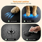 URPOWER PU Leather Back Seat Extender for Dogs, Hard Bottom Dog Seat Cover | Supports 550 lbs, Stable 3-Panel Hard Bottom, Added High-Density Foam for Comfort, Waterproof 900D Oxford, 45% More Space