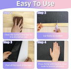 BNOSDM Self-Adhesive Dog Nail File Scratcher Emery Paper Cat Nail Scratch Board Replacement Sandpaper, Cuttable Pet Furniture Scratching Pad Protector for Door and Wall (12in*10ft, Black)