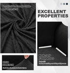 YEMYHOM Couch Cover Latest Jacquard Design High Stretch Sofa Chair Covers for Living Room, Pet Dog Cat Proof Armchair Slipcover Non Slip Magic Elastic Furniture Protector (Small, Leaf Patten Black)