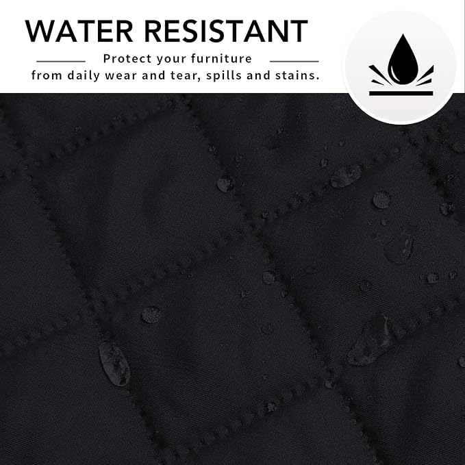 Easy-Going Sectional Couch Covers for Dogs L Shape Sofa Cover Reversible Sofa Slipcover Chaise Lounge Cover Furniture Protector Cover for Pets Dog Cat (42 x 68 inches, Black/Black) | Soft Sofa Slipcover For Dogs, Fits Left/Right Chaise Lounge Protector...