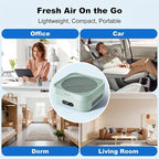 Air Purifiers for Home, 2 Filter, Plug-in, Quiet H13 True HEPA Purifier Car | Portable, Travel/RV/Desk/Bedroom/Office, 600 Ft², Captures Smoke/Odor/Pet Dander, Timer, USB Powered - Green
