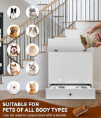 Dog/Cat Feeding Station with Storage, Large Capacity Pet Feeding Station | 23.6 x 23.6 x 31.5 inch, Multi-Layer, Sturdy Pet Storage Cabinet, Waterproof PVC Finish, For Kitchen, Laundry Room & Garage
