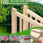 YOCAN Non-Painted Wooden Freestanding Dog Gates for The House,Doorways, Stairs,Wood Dog Fences Indoor Pet Gate,Step Over Fence-6 Panel H:16.9" L:138"