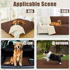 Smiry Waterproof Dog Bed Cover, Reversible Pet Blanket for Sofa Couch | Soft Washable Dog Blanket, Leakproof Couch Cover for Dogs Cats & Furniture Protection, 52x82, Brown/Beige