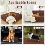 Smiry Waterproof Dog Bed Cover, Reversible Pet Blanket for Sofa Couch | Soft Washable Dog Blanket, Leakproof Couch Cover for Dogs Cats & Furniture Protection, 40x70, Brown/Beige