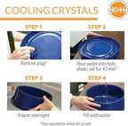 K&H Dog Water Bowl, Coolin' Pet Bowl, Ice Cold Pet Dish, 96 Ounces | Summer Cooling Water Bowl for Small, Medium & Large Dogs & Cats, Stays Cool and Fresh, Insulated BPA-free, Indoor Outdoor