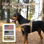 Forestpaw No Pull Dog Harness with Large Handle,Comfortable,M,Camo Brown | Adjustable Fits Chest 23-28",28-50 lbs,Slip On,Quick Release Buckle,Easy Control,Soft Padded,for Medium Dogs Walking Training