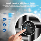 Clorox Medium Room Turbo Air Purifiers for Home With True HEPA Filter | 1,000 Sq Ft | Reduces 99.9% of Mold, Viruses, Wildfire Smoke, Allergens, Pet Allergies, Dust | Whisper Quiet