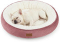 Love's cabin Round Donut Cat and Dog Cushion Bed, 30in Pet Bed for Medium or Large Dogs, Anti-Slip & Water-Resistant Bottom, Soft Durable Fabric Pet Beds, Washable Calming Cat Bed, Dusty Rose