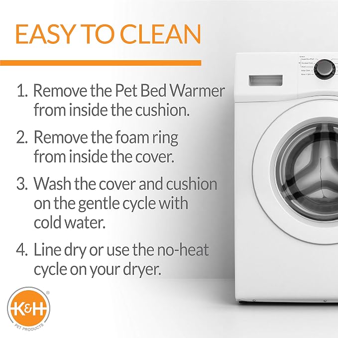 K&H Pet Products Heated Cat Bed for Indoor Cats, Dogs, and Pets - Round Walled Thermo-Kitty Bed with Removable Waterproof Cat Heating Pad, Machine Washable, MET Safety Listed - Small 16" Sage