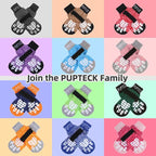 PUPTECK Anti-Slip Dog Socks with Double Sides Grips for Small Medium Large Dogs Hardwood Floors Prevents Licking, Dog Shoes for Hot Pavement Traction Control Paw Protector for Senior Dogs, Purple L