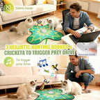 Interactive Cat Toys For Indoor Cats, Rechargeable Touch Automatic Cat Toy | Dual Wands Design, Sound On/Off Control, Non-Slip Suction Cups, Electronic Hide And Seek For Bored Kittens & Adult Cats