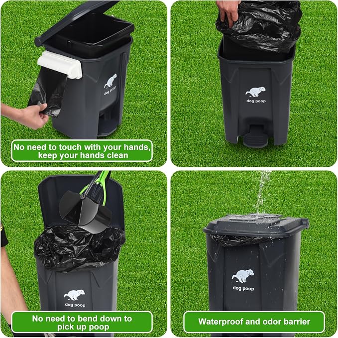 Dog Waste Bags - 100 Pcs Dog Poop Bags for 20L Dog Poop Trash Can | 5 Pack Unscented Dog Poop Bag Rolls, Dog Waste Can Liners for Outdoor, Poop Bags for Dogs, Trash Bags for for Outdoor，Home