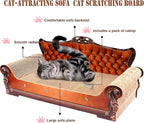 COOZMENT Sofa-Shaped Cat Scratching Couch & Lounge Bed - Thick Cardboard Cat Scratcher Pad (27.6" L x 12.4" W x 11.8" H)