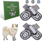 EXPAWLORER Dog Socks to Prevent Licking and Slipping, Summer Dog Shoes for Hot Pavement, Paw Protectors for Hardwood Floors Anti-Slip, Dog Booties for Small Medium Large Senior Dogs, Black Grey XS