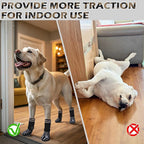 EXPAWLORER Dog Socks for Summer Hot Pavement to Prevent Licking Paws, Anti Slip Doggie Grippy Booties Shoes for Hardwood Floors, Boots & Paw Protectors for Small Medium Large Senior Dogs Black XS